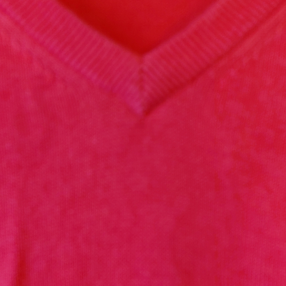 Pink V-Neck Women's Sweater - Picture 6 of 7
